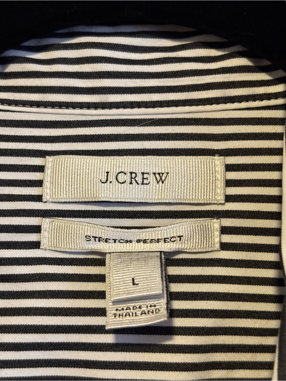 J. Crew Black and White Striped Top